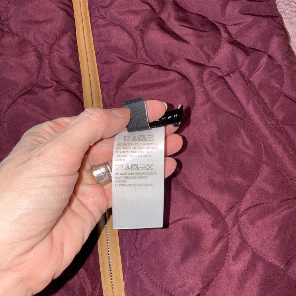 Susan Graver Maroon Quilted Puffer Jacket - Picture 14 of 16